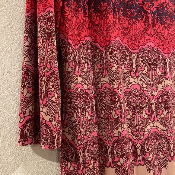 Donna Morgan abstract pattern multicolor dress, size 8 - Picture 4 of 13